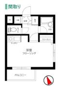 スカイコート目白間取り画像