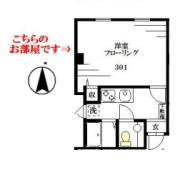 グリーンビル 301号室間取り画像