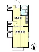 目白ガーデン 210号室間取り画像