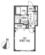 サンライト落合 102号室間取り画像