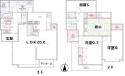和とモダンのリノベーション戸建て間取り画像