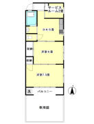 ヴィラルミナス １０２号室間取り画像