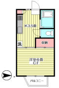 グリーンハイツ 201号室間取り画像