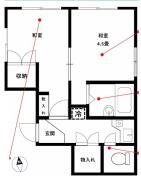 秋山ビル ２F間取り画像