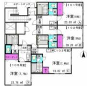 シンディア 103号室間取り画像
