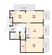 セザール中落合 404号室間取り画像