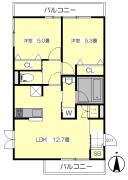 メゾンシャルール 201号室間取り画像