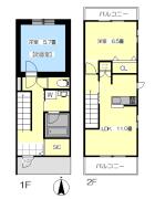 メゾンシャルール 103号室間取り画像