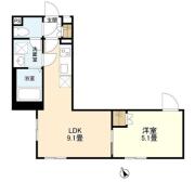 ウェルスクエアイズム目白ＥＡＳＴ 103号室間取り画像
