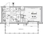 メイクスデザイン学習院下 ５０２号室間取り画像