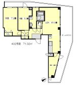 プライムハイツ　 402号室間取り画像