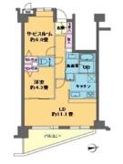 カスタリア目白 504号室間取り画像