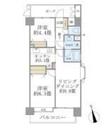 シティハウス中落合 ８０３号室間取り画像