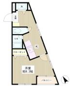 ラルゴ西早稲田 102号室間取り画像