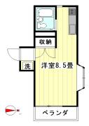 目白館 103号室間取り画像