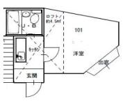 ノヴェルズ55 101号室間取り画像